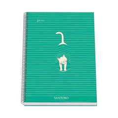 Dohe Santoro Felines Cuaderno Espiral Tapa Dura - TamaÃ±o A4 de 100 Hojas 90gr - Hojas Microperforadas con 4 Taladros - Cuadricula 5mm