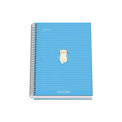 Dohe Santoro Felines Cuaderno Espiral Tapa Dura - TamaÃ±o A5 de 100 Hojas 90gr - Hojas Microperforadas con 2 Taladros - Cuadricula 5mm