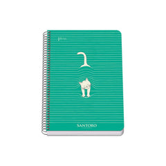 Dohe Santoro Felines Cuaderno Espiral Tapa Rigida - TamaÃ±o A5 de 80 Hojas 90gr - Hojas con Cuadricula 4mm