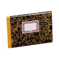 Dohe Cuaderno Cartone Cuentas Corrientes de 100 Hojas - Cuarto Apaisado - Tapa en Tres Piezas con Lomera de Tela - Interior en Papel Offset de 70g/m2 - Cosidos a Hilo Vegetal - Lomo Amarillo