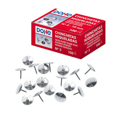 Dohe Pack de 100 Chinchetas Niqueladas NÂº2