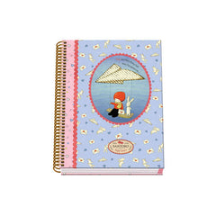 Dohe Santoro Poppi Loves Messenger Cuaderno Espiral Tapa Dura - TamaÃ±o A5 de 100 Hojas 90gr - Hojas Microperforadas con 2 Taladros - Cuadricula 5mm