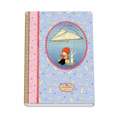 Dohe Santoro Poppi Loves Messenger Cuaderno Espiral Tapa Rigida - TamaÃ±o Folio de 80 Hojas 90gr - Hojas con Cuadricula 4mm