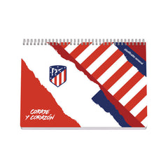 Dohe Atletico de Madrid Coraje y Corazon Planificador Perpetuo Espiral Wireo Tapa Semirigida - Encuadernacion Horizontal TamaÃ±o A4 - Interior Semana Vista 64 Hojas - Incluye 2 Hojas de Pegatinas