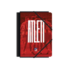 Dohe Atletico de Madrid Atleti Carpeta de Carton Contracolado Plastificado - 3 Solapas - TamaÃ±o A5 - Guardas Impresas - Cierre de Goma Elastica