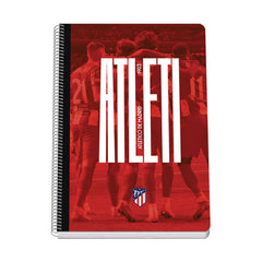 Dohe Atletico de Madrid Atleti Cuaderno Espiral Tapa Rigida - TamaÃ±o Folio de 80 Hojas 90gr - Hojas con Cuadricula 4mm