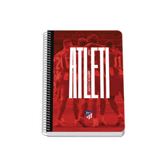 Dohe Atletico de Madrid Atleti Cuaderno Espiral Tapa Rigida - TamaÃ±o A5 de 80 Hojas 90gr - Hojas con Cuadricula 4mm
