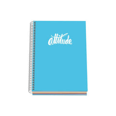 Dohe Serie Pastel Cuaderno con Espiral - TamaÃ±o A5 de 100 Hojas 90gr - Hojas Microperforadas con 2 Taladros - Cuadricula 5mm - Color Azul Pastel