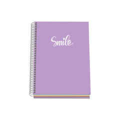 Dohe Serie Pastel Cuaderno con Espiral - TamaÃ±o A5 de 100 Hojas 90gr - Hojas Microperforadas con 2 Taladros - Cuadricula 5mm - Color Morado Pastel