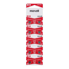 Maxell Pack de 10 Pilas Alcalinas de Boton LR41 1.5V