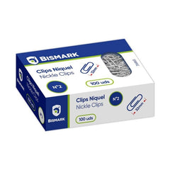 Bismark Pack de 100 Clips NÂº2 32mm - Niquelados