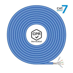 Aisens Bobina de Cable de Red RJ45 LSZH CPR Dca CAT.7 600 MHZ S/FTP AWG23 - 305M - Color Azul