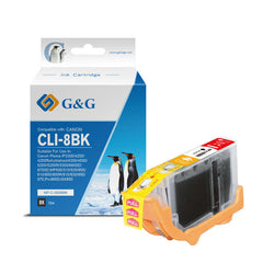 G&amp;G Canon CLI8 Black Generic Ink Cartridge - Replacement 0620B001/0620B029/0620B028