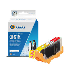 G&amp;G Canon CLI521 Black Generic Ink Cartridge - Replacement 2933B001