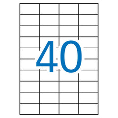 Apli Etiquetas Blancas Permanentes para Laser 52.5 x 29.7mm 250 Hojas