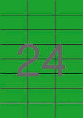 Apli Etiquetas Verdes Permanentes 70.0 x 37.0mm 20 Hojas