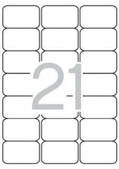 Apli Etiquetas Translucidas Resistentes Intemperie 63.5 x 38.1mm 20 Hojas