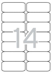 Apli Etiquetas Translucidas Resistentes Intemperie 99.1 x 38.1mm 20 Hojas