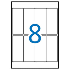 Apli Etiquetas A5 Blancas 36.0 x 82.0mm 15 Hojas
