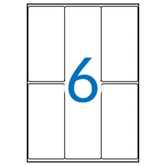 Apli Etiquetas A5 Blancas 49.0 x 100.0mm 15 Hojas