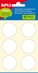 Apli Etiquetas Minibolsa Blancas Ã˜ 32.0mm 6 Hojas