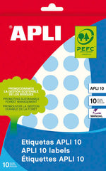 Apli Etiquetas 10 Azules Ã˜ 19mm 8 Hojas