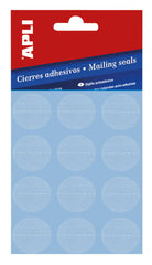 Apli Pack de Cierres Adhesivos Transparentes Ã˜ 25mm - Microperforados - Adhesivo Permanente