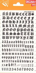 Apli Letras y Numeros Transferibles - 8mm - Facil Aplicacion - Negros Intensos - 199 Caracteres - Negro