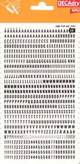Apli Letras y Numeros Transferibles - 4mm de TamaÃ±o - 792 Caracteres - Faciles de Aplicar y Remover - Negros