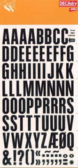 Apli Letras Transferibles Super Negras 24mm - 86 Caracteres - Facil Aplicacion - Gran Calidad - Resistente al Agua - Negro