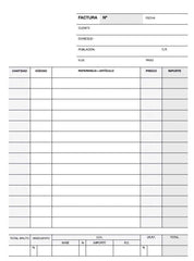 Apli Talonario Factura 1/4 Duplicado Natural - Numeracion Secuencial - Papel Autocopiativo - 63 Hojas - Color Natural