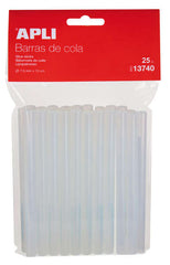 Apli Pack de 25 Barras Termofusibles Ã˜7.5mmx10cm - Precision y Limpieza en tus Trabajos - No Gotea - Compatible con Pistolas Ã˜7.5mm