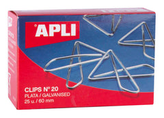 Apli Clips Mariposa Alambre NÂº 20 (60mm) Acabado Galvanizado/Plata - Brilloso - 25 Unidades por Caja
