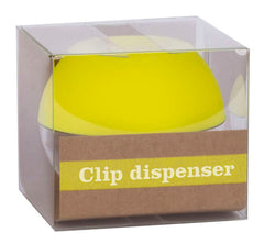 Apli Fluor Collection Dispensador de Clips - Ã˜ 70x60 mm - Tapa Magnetica "Soft Touch" - Incluye 50 Clips Amarillo Fluorescente 28 mm