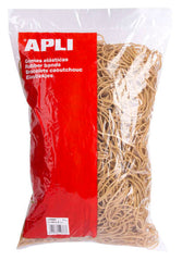 Apli Gomas Elasticas Ã˜ 120 x 2mm - 1kg de Contenido - Gran Elasticidad y Resistencia - 70% de Caucho Natural