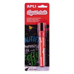 Apli Rotulador de Tiza Liquida - Punta Redonda de 5.5mm - Facil de Borrar con PaÃ±o Humedo - Secado Rapido y Uso Sencillo - Base Agua Libre de Toxicos