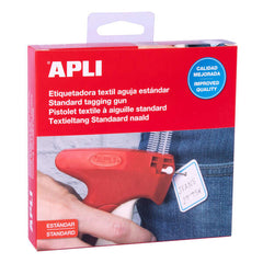 Apli Etiquetadora Textil Estandar - Incluye Tapon de Proteccion y Correa de MuÃ±eca - Compatible con Agujas y Navetes Apli