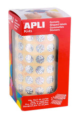 Apli Gomets Redondos Holograficos - TamaÃ±o Ã˜ 10.5mm - Adhesivo Permanente - 5192 Gomets por Rollo - Ideal para Desarrollar Habilidades Infantiles