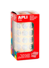 Apli Gomets Redondos Holograficos - TamaÃ±o Ã˜ 15mm - Adhesivo Permanente - 59 Hojas Pretroqueladas - Desarrolla la Psicomotricidad Fina y Trabaja Varias Capacidades y Habilidades