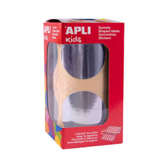 Apli Gomets Redondos Plata Metalizado - Ã˜ 45mm - 354 Gomets por Rollo - Desarrolla Psicomotricidad Fina y Varias Capacidades y Habilidades