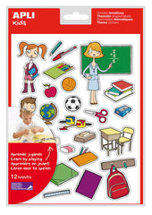 Apli Gomets Tematicos la Escuela - 312 Unidades - Adhesivo Removible - Ilustraciones Educativas - Formato Ideal para Escuelas - Cumple Normas EN-71 y FSC - Adhesivo Base Agua - Libre de Disolventes - Colorido
