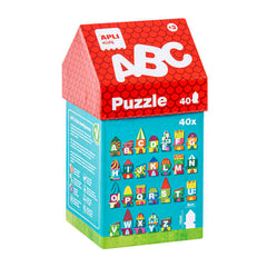 Apli Puzle de Letras Casitas - 40 Piezas de Diferentes TamaÃ±os - Facil Manejo y Piezas Resistentes - Carton de 2mm con Acabado Brillante - Desarrolla Habilidades y Capacidades - Colorido