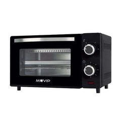 Muvip Horno de Sobremesa 650W 10L - Regulador de Temperatura 100Âº - 230Âº - Puerta de Cristal Templado - Cuerpo de Acero Inoxidable