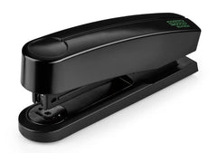 Novus B2 re+new Grapadora de Sobremesa - Fabricada con Plastico Reciclado - Hasta 25 Hojas - Grapado Abierto, Cerrado y Clavado - Incluye 200 Grapas - Color Negro