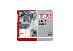 Novus 23/17 Super Caja de 1000 Grapas 23/17 Galvanizadas para Grapadoras de Gruesos