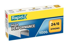 Rapid Strong Caja de 1000 Grapas 24/6 - Hasta 30 Hojas - Alambre Reforzado Galvanizado - Patilla de 6mm