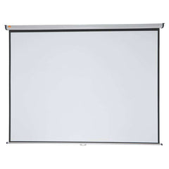 Nobo Pantalla Proyeccion Pared 2400x1813mm Blanca Mate 4:3 - Montaje en Pared o Techo - Carcasa Protectora - Alta Calidad de Proyeccion - Color Blanco