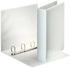 Esselte Carpeta Canguro con 4 Anillas Mixtas de 40mm - Formato A4 - 2 Bolsillos Exteriores - Certificado FSC - Color Blanco