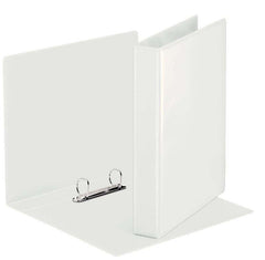 Esselte Carpeta Canguro Gama Basica 25mm - Mecanismo 2 Anillas Mixtas - 2 Bolsillos Exteriores - A4 - Blanco
