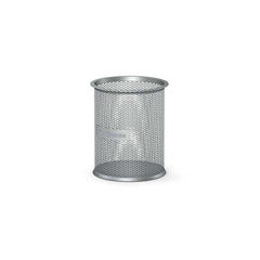 Erichkrause Compass Classic Portalapices Redondo 90х100mm - Base Redonda de Acero Inoxidable - Diseño Moderno y Elegante - Color Plata
